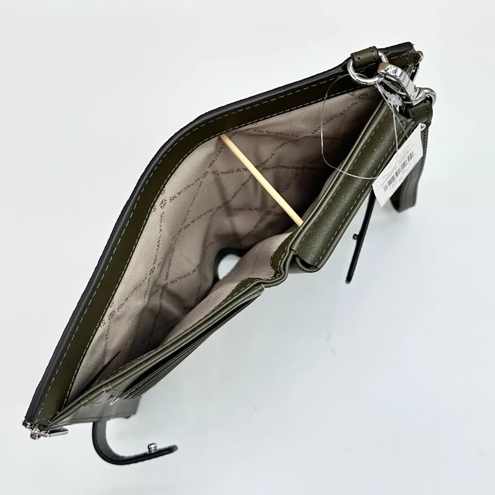 Michael Kors Olive Multi Double Zip Wristlet